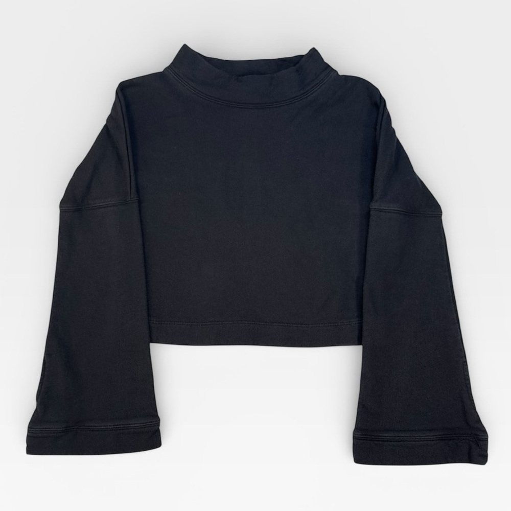NOLI Bella Wide Sleeve Black Cropped Sweatshirt SMALL